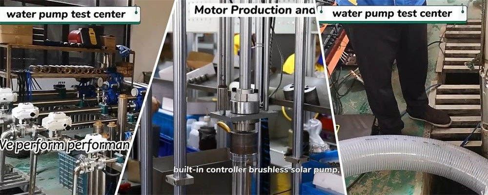 water pump test and motor production
