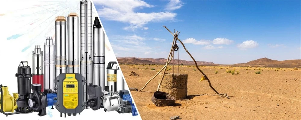 using water pump for water intake in desert